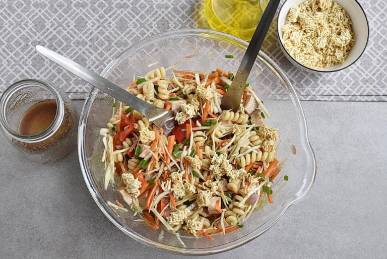 Step 3 - Asian Chicken Crunch Pasta Salad