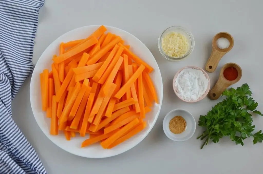 Ingredients for Baked Parmesan Pumpkin Fries