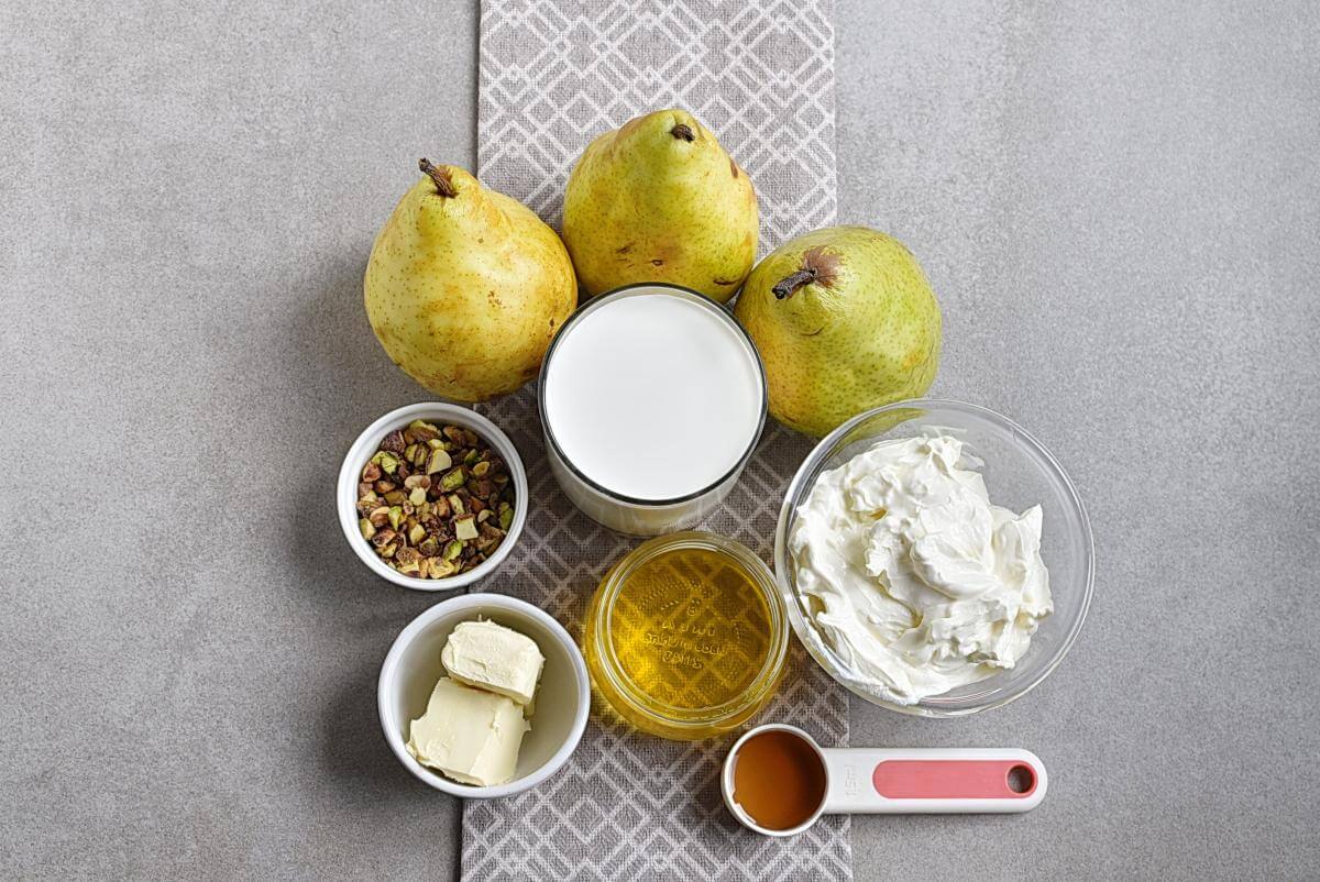 Ingridiens for Gluten Free Baked Pears