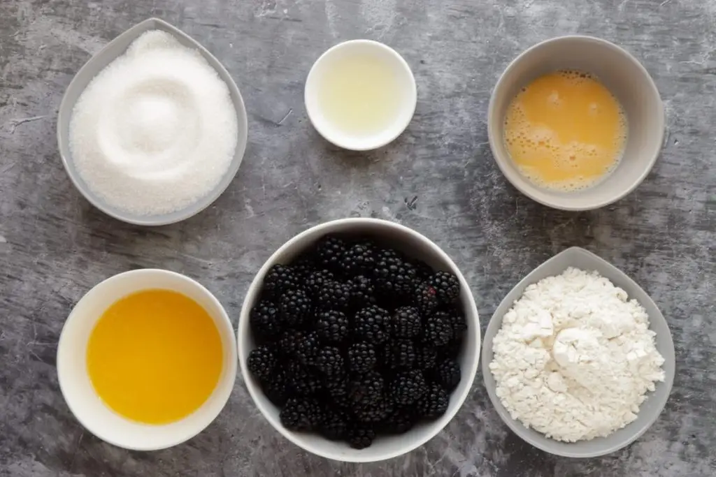 Ingredients for Easy Blackberry Cobbler