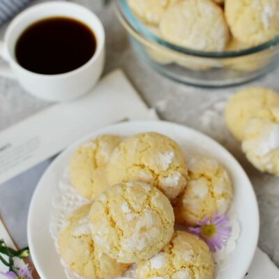 Lemon Crinkle Cookies Recipe-How To Make Lemon Crinkle Cookies-Delicious Lemon Crinkle Cookies