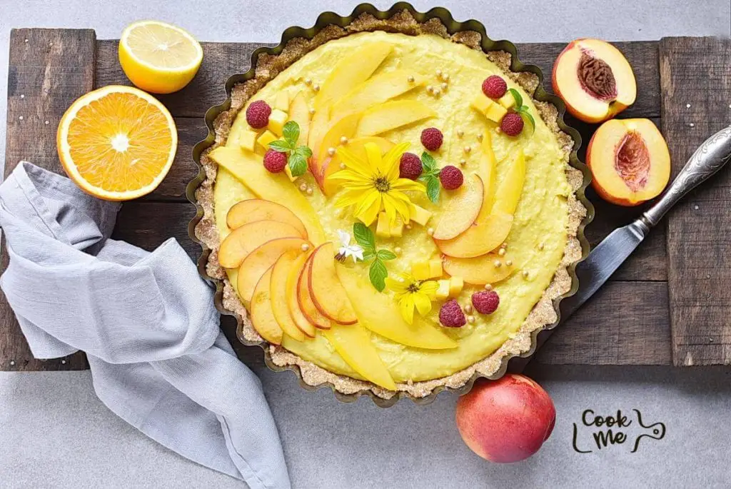 No-Bake Peach and Mango Tart