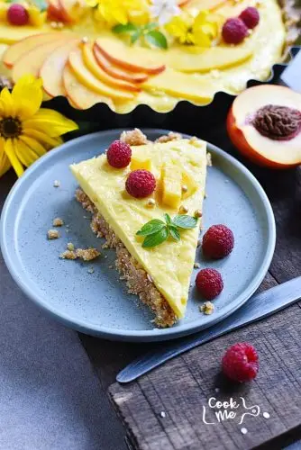 No-Bake Peach and Mango Tart
