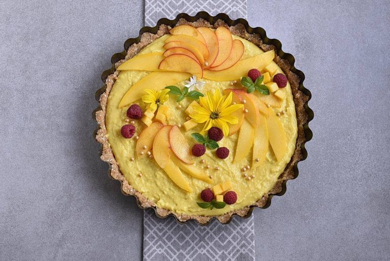 Step 8 - No-Bake Peach and Mango Tart