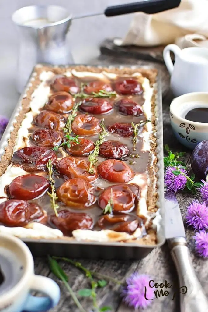 No-Bake Plum Tart with Mascarpone