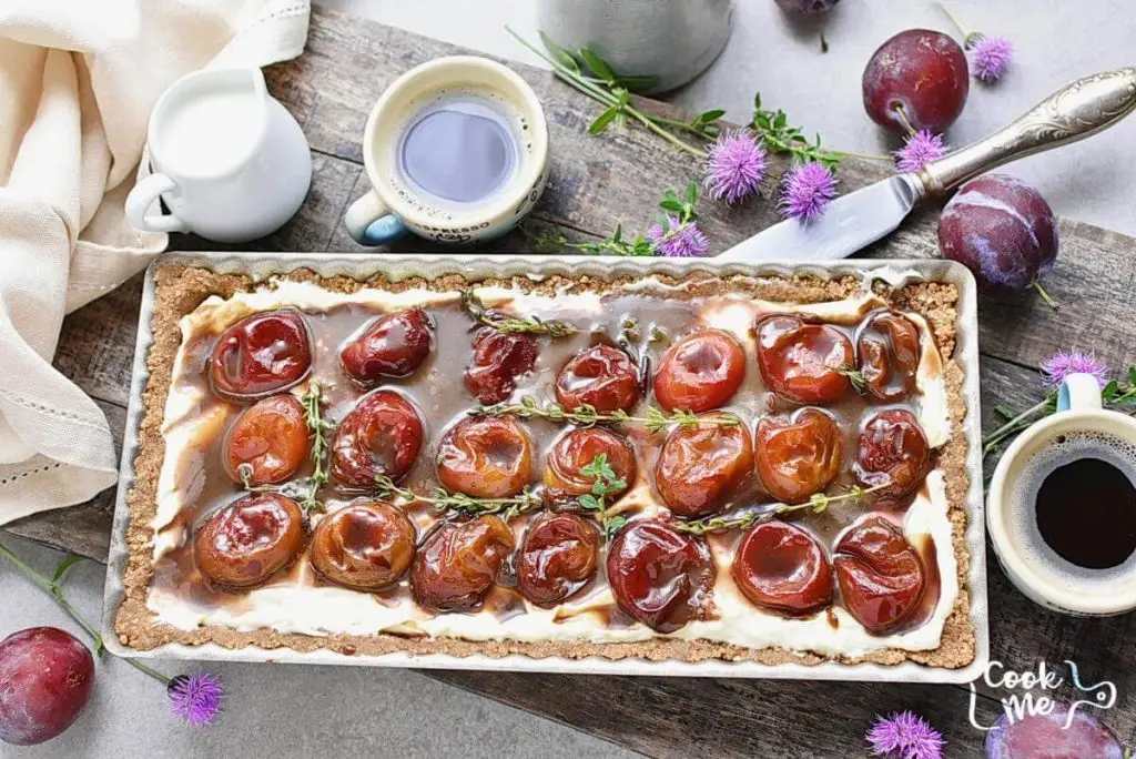 No-Bake Plum Tart with Mascarpone