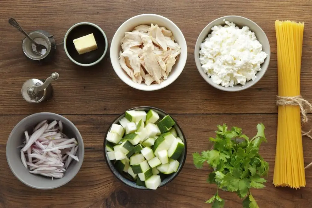 Ingredients for Pasta with Zucchini