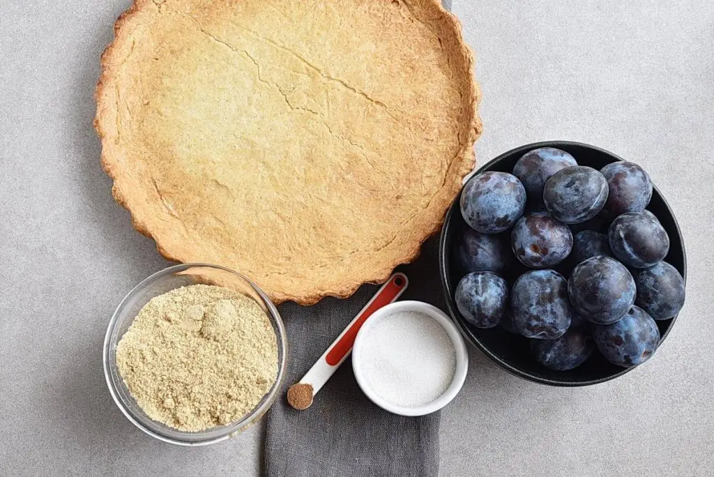 Ingredients for Easy Plum Tart