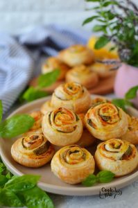 Vegan Pumpkin Basil Pinwheels