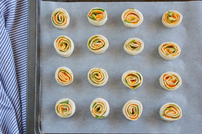 Step 4 - Vegan Pumpkin Basil Pinwheels
