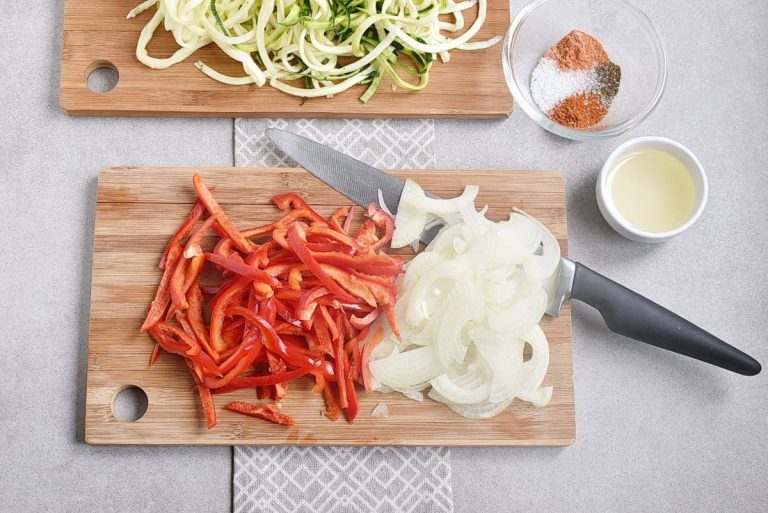 Step 2 - Veggie Fajita Zoodles