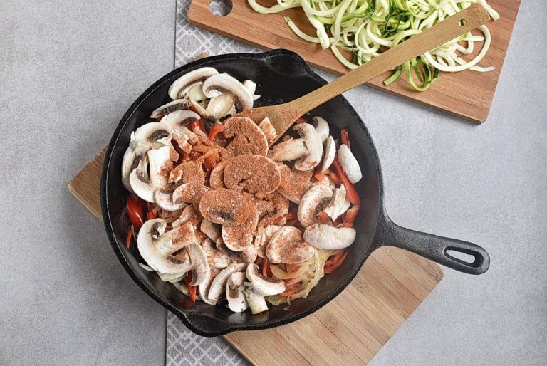 Step 6 - Veggie Fajita Zoodles