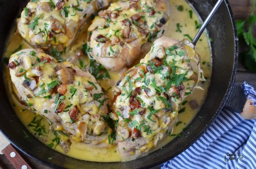 Bacon Mushroom Stuffed Chicken