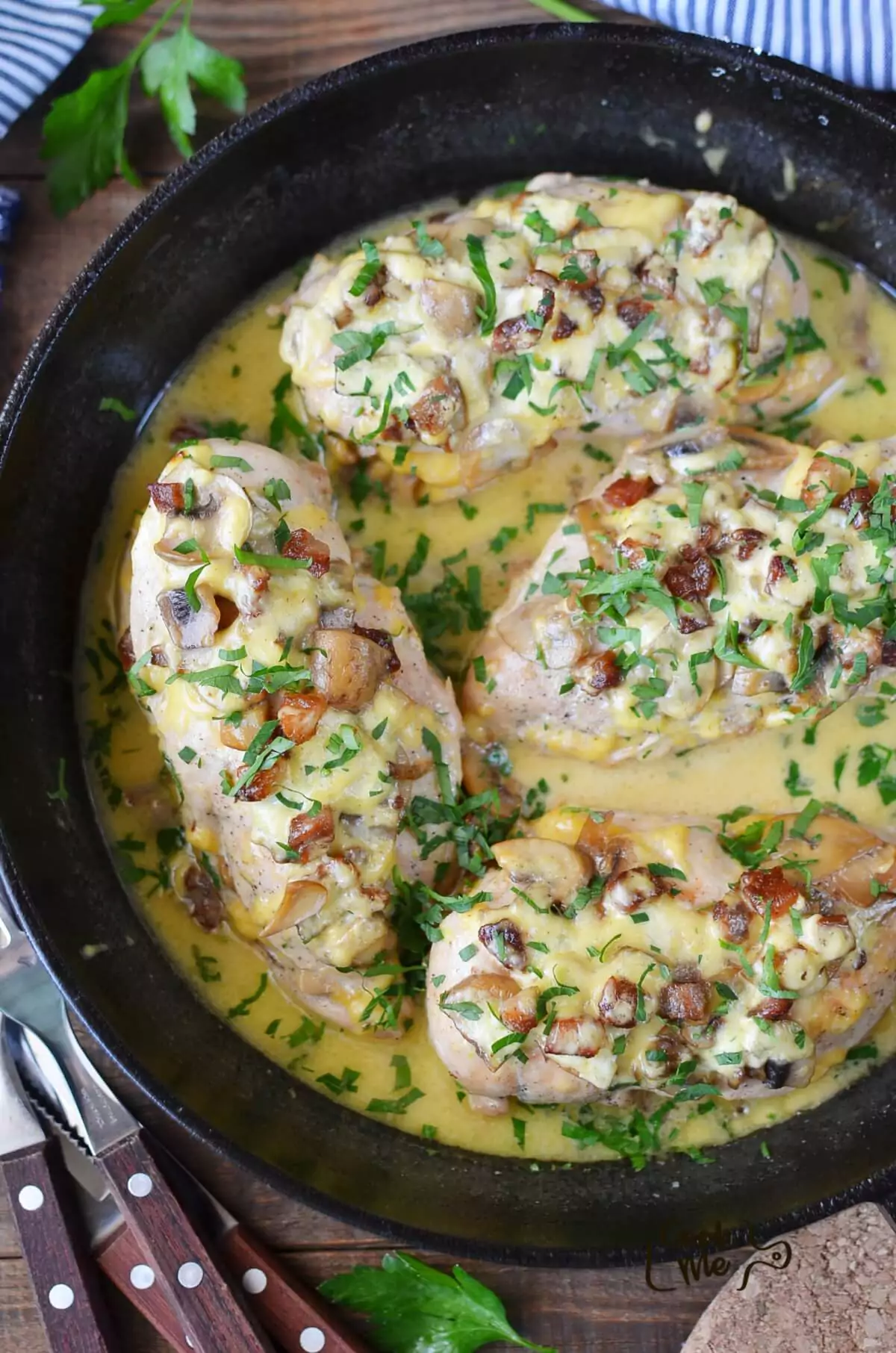 Bacon Mushroom Stuffed Chicken
