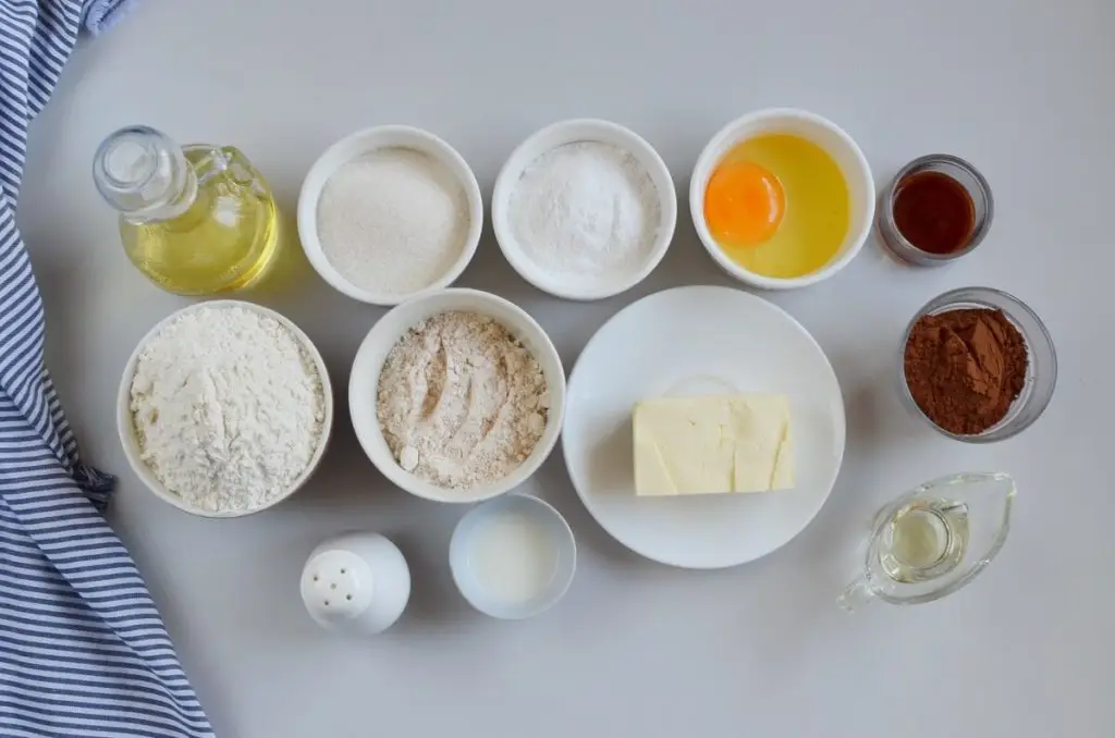 Ingredients for Bittersweet Chocolate Skeleton Cookies