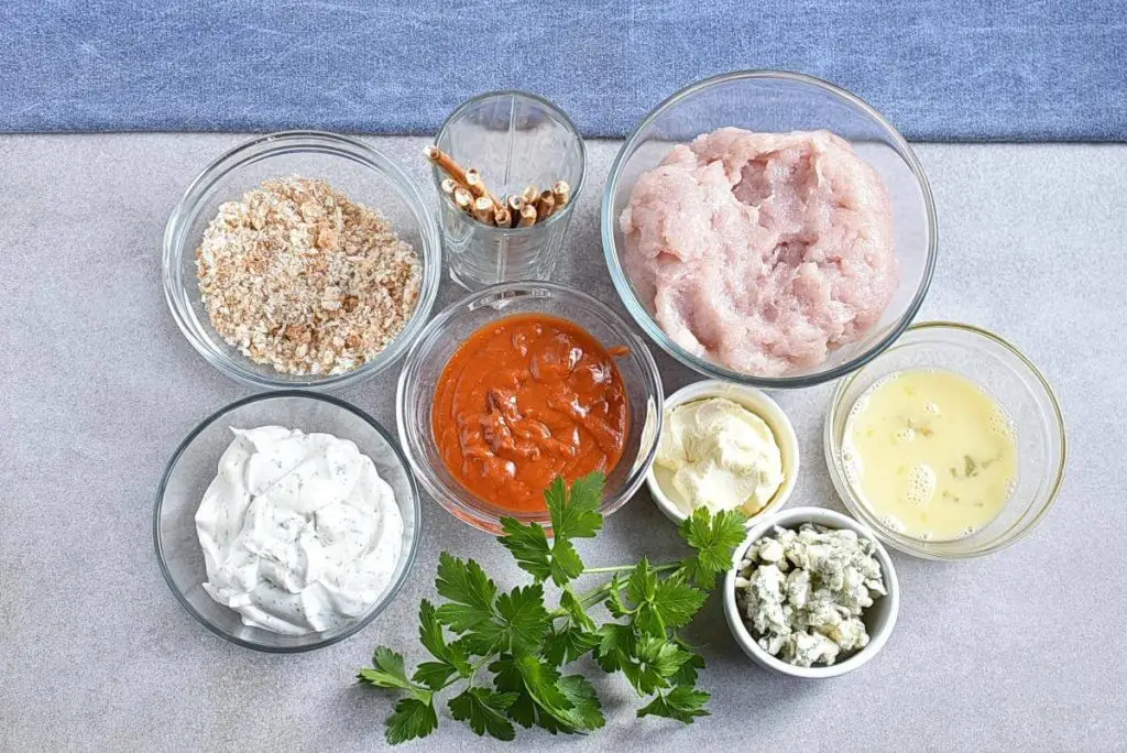Ingredients for Buffalo Meatball Pumpkins