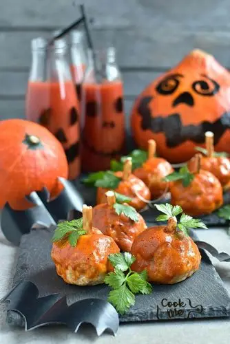 Buffalo Meatball Pumpkins