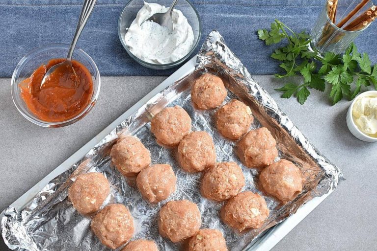 Step 3 - Buffalo Meatball Pumpkins