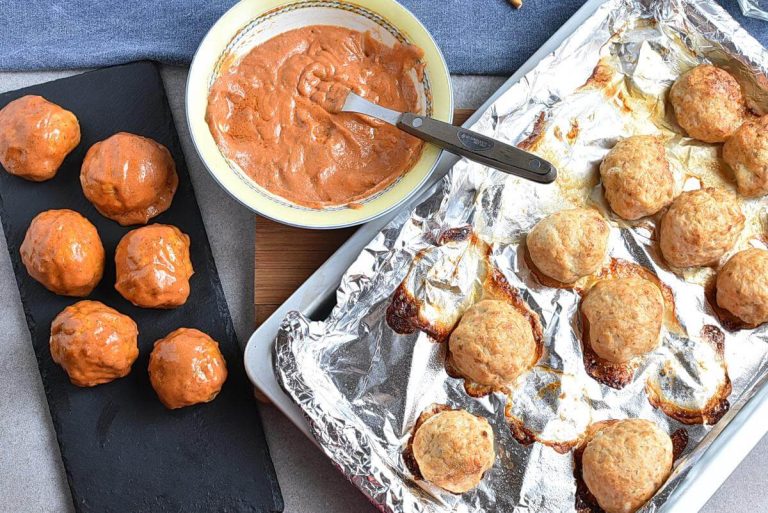 Step 6 - Buffalo Meatball Pumpkins