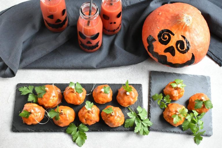 Step 8 - Buffalo Meatball Pumpkins