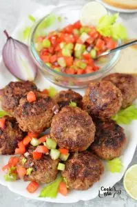 Easy Beef Rissoles with Crunchy Salsa