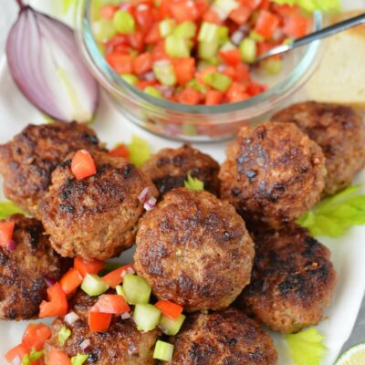 Easy Rissoles with Crunchy Salsa Recipe-How To Make Easy Rissoles with Crunchy Salsa-Easy Rissoles with Crunchy Salsa