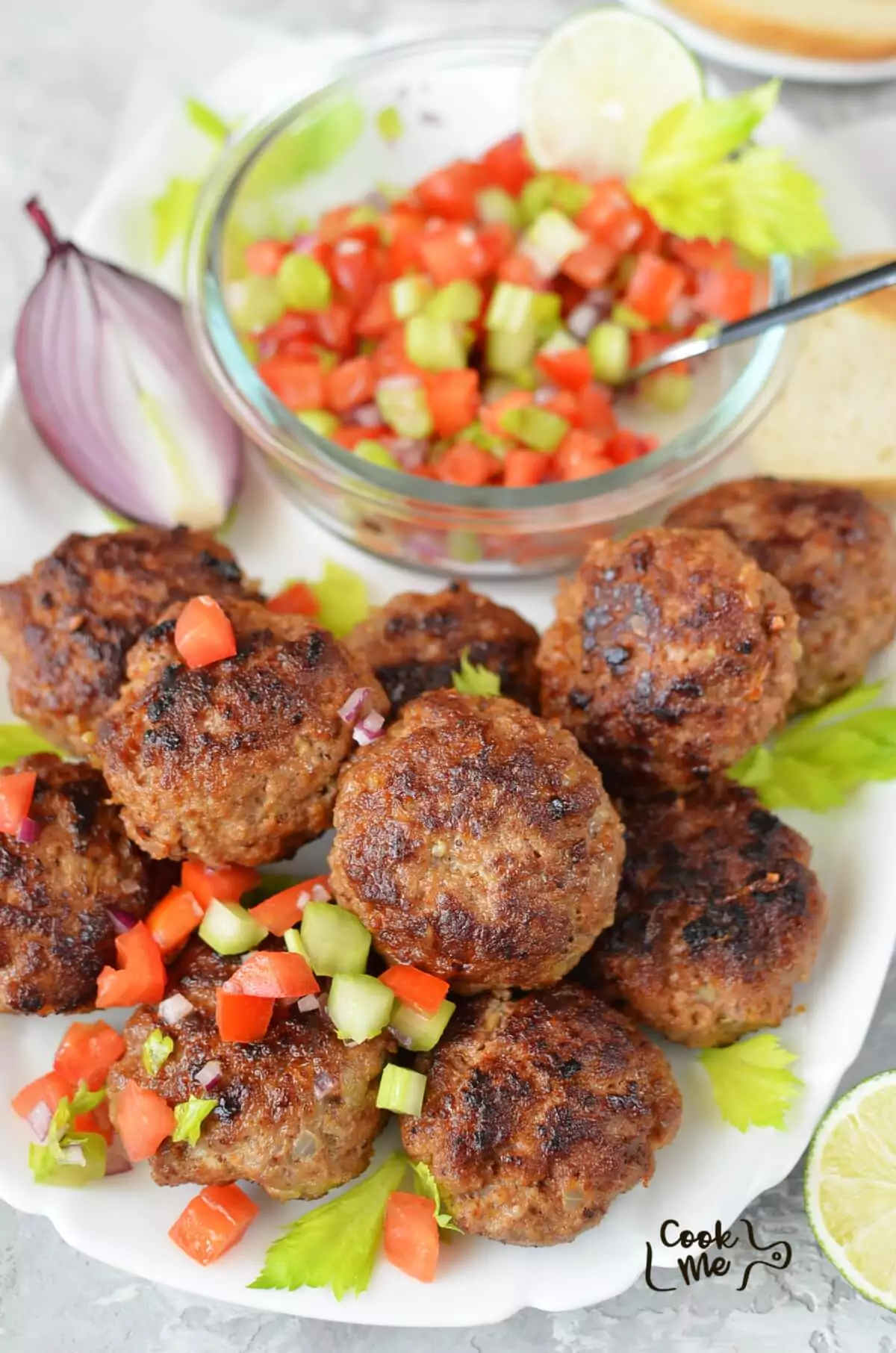 Easy Beef Rissoles with Crunchy Salsa