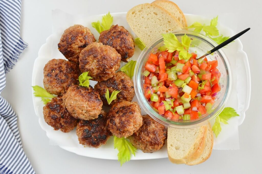 How to serve Easy Beef Rissoles with Crunchy Salsa