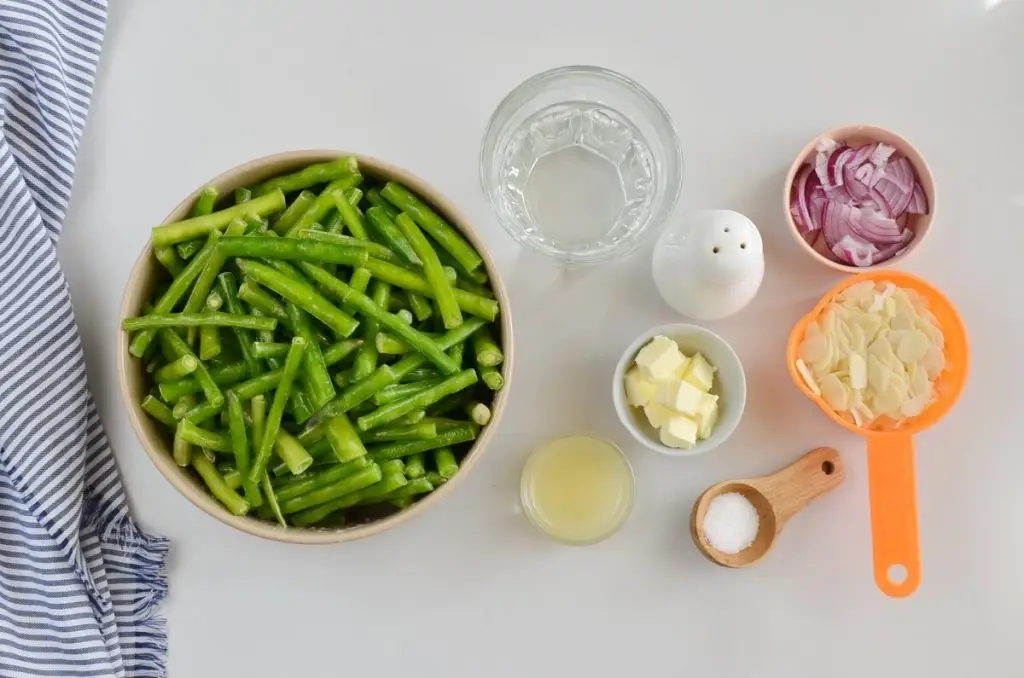 Ingredients for Green Beans Amandine
