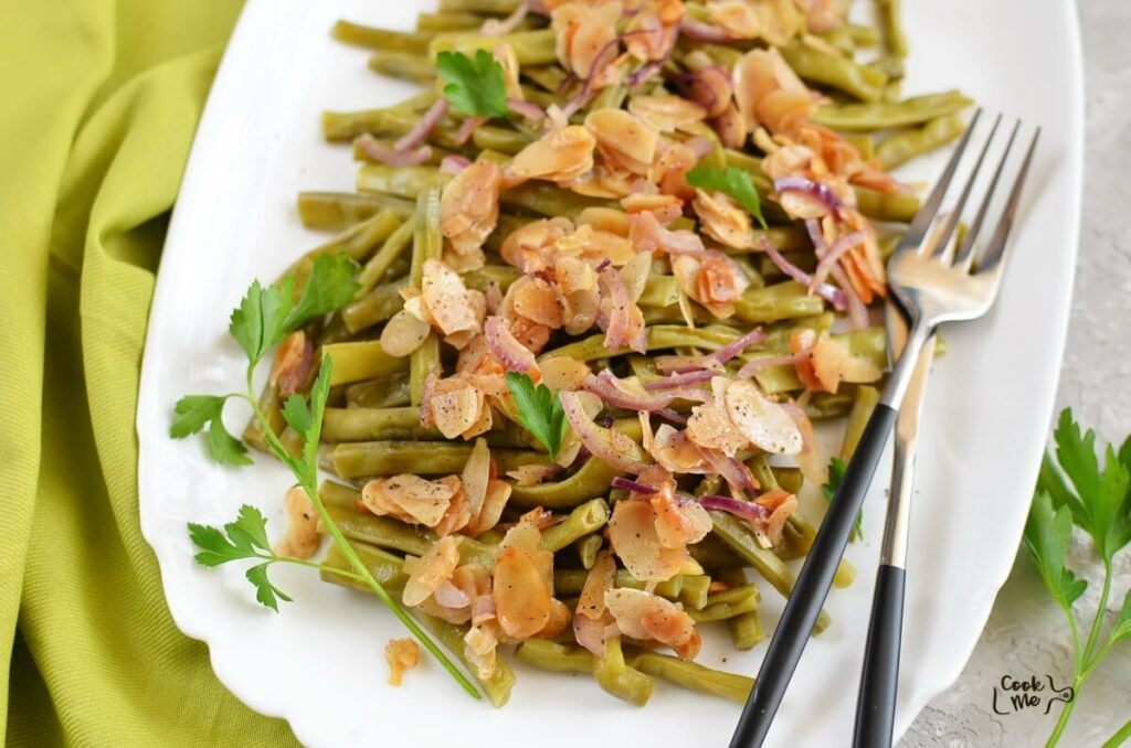 How to serve Green Beans Amandine