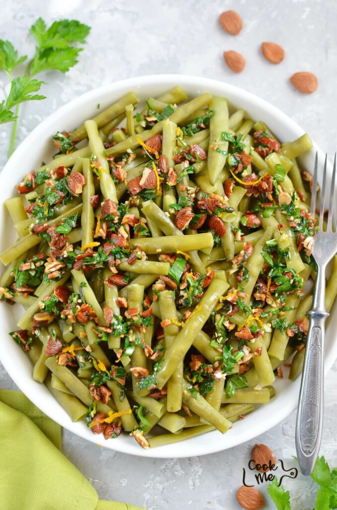 Green Beans with Orange and Almond Gremolata