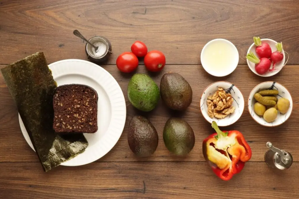 Ingredients for Halloween Avocado Breakfast Toast
