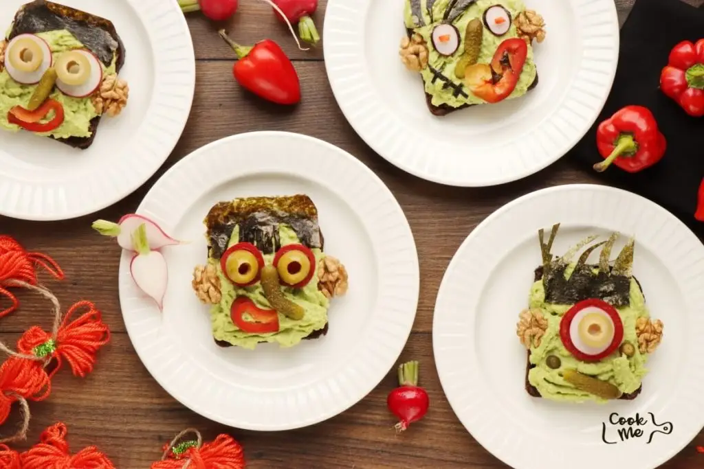 Halloween Avocado Breakfast Toast