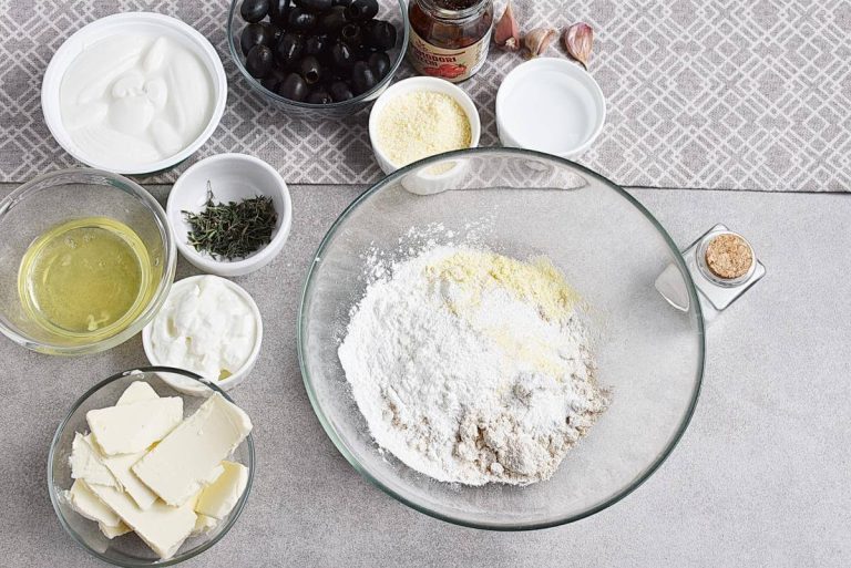 Step 1 - Halloween Jack Skellington Ricotta Olive Tarts