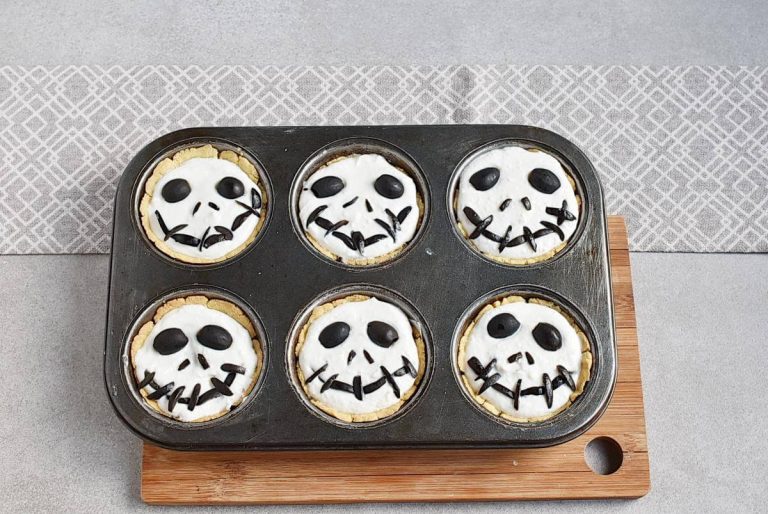 Step 13 - Halloween Jack Skellington Ricotta Olive Tarts