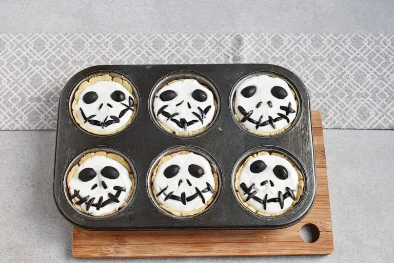 Step 13 - Halloween Jack Skellington Ricotta Olive Tarts