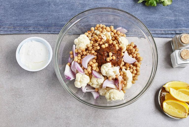 Step 2 - Indian Cauliflower and Chickpea Sheet Pan