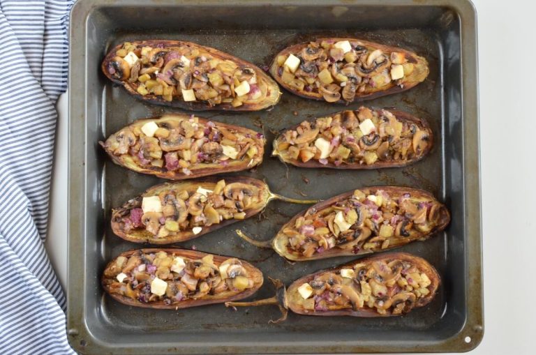 Step 9 - Mushroom-Stuffed Eggplant