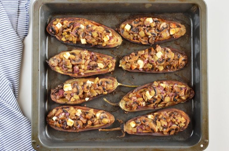 Step 10 - Mushroom-Stuffed Eggplant