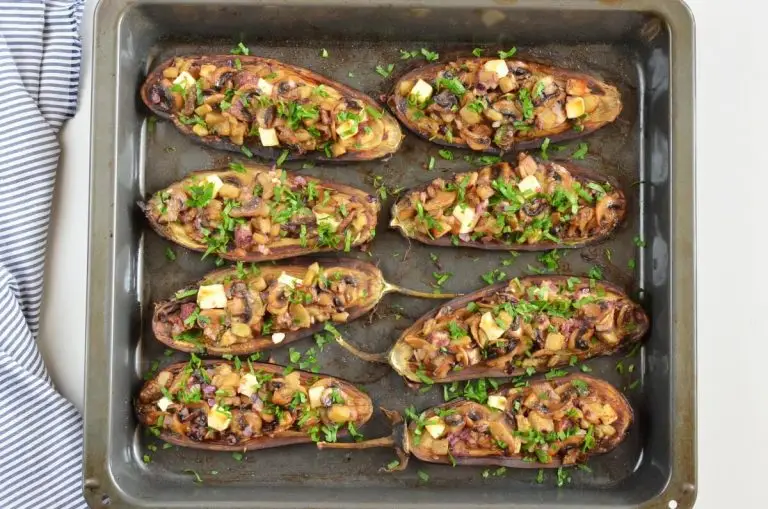 How to serve Mushroom-Stuffed Eggplant