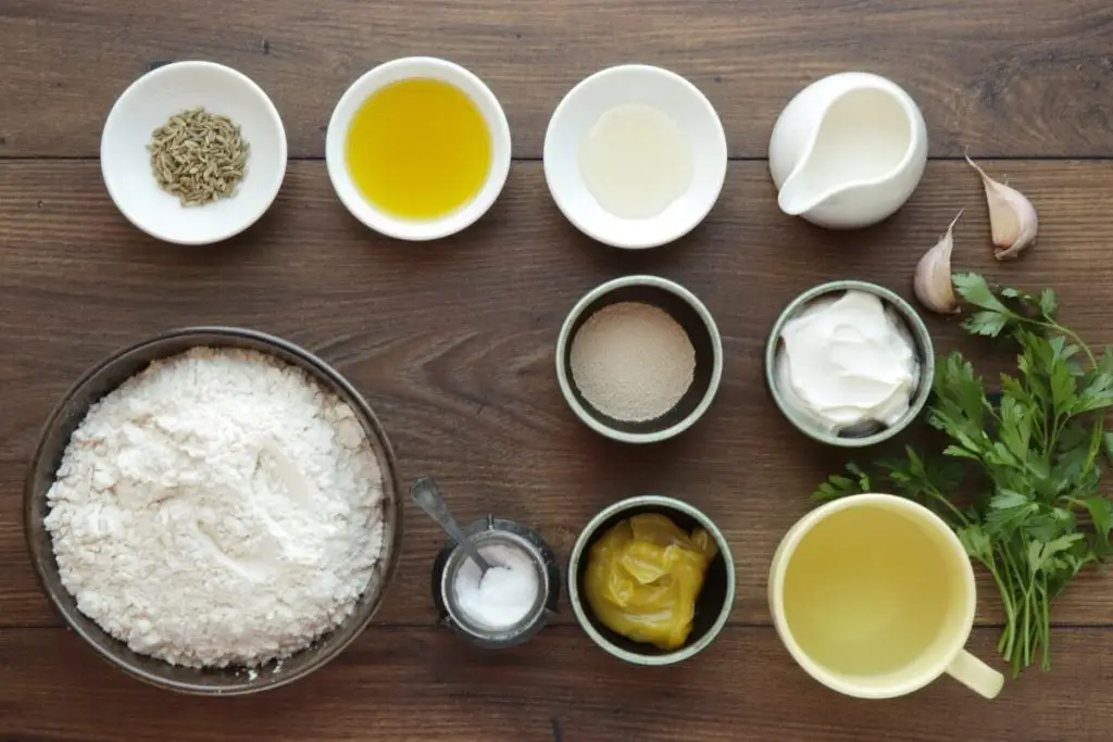 Ingredients for Naan Bread