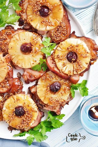 Pineapple Glazed Ham Slices