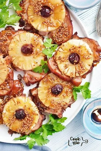 Pineapple Glazed Ham Slices