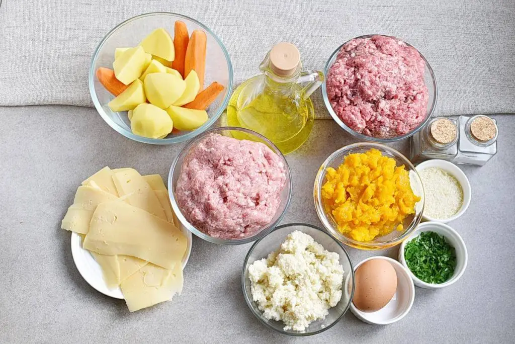 Ingredients for Pumpkin & Cheese Stuffed Meatloaf