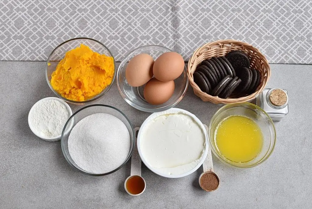 Ingredients for Pumpkin Cheesecake Bars