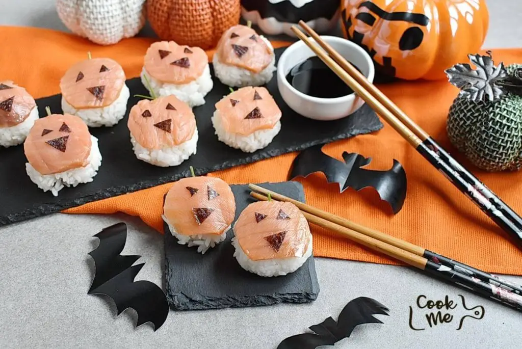 Pumpkin Sushi Rice Balls