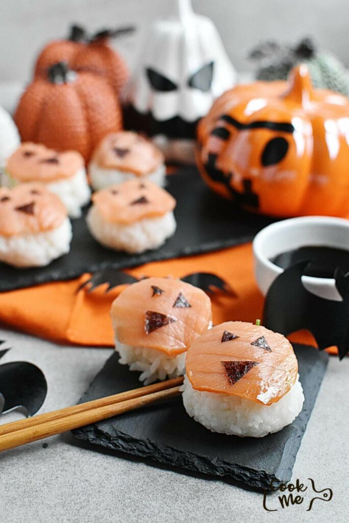 Pumpkin Sushi Rice Balls