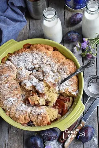 Rustic Plum Biscuit Pie