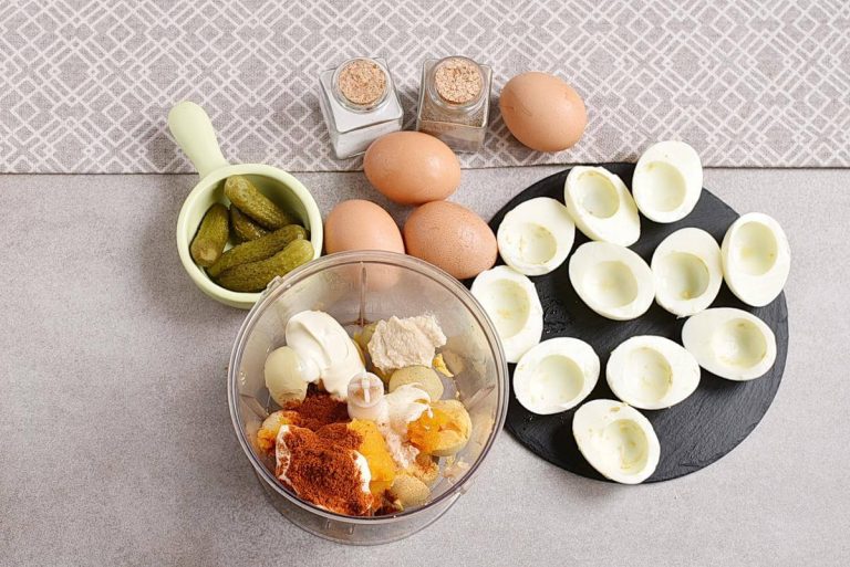 Step 2 - Smokey Pumpkin Deviled Eggs