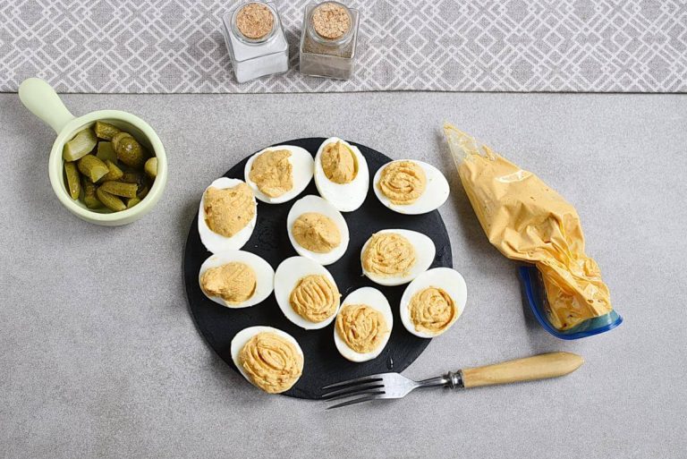 Step 3 - Smokey Pumpkin Deviled Eggs